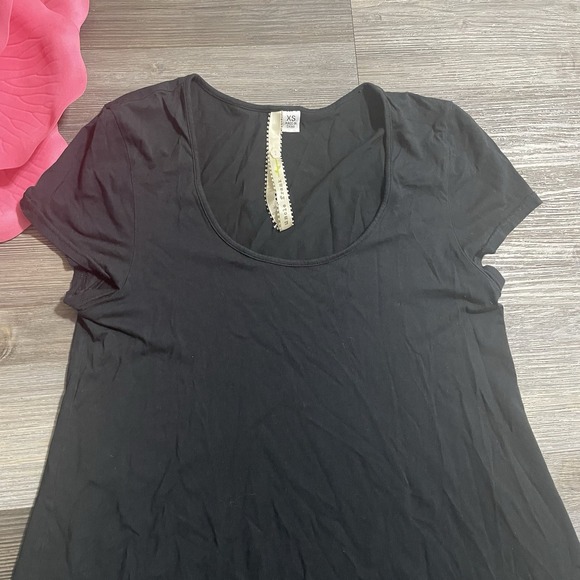 UNCLE FRANK Dress Women's Sz XS‎ Black Stretch Rosettes Boho Feminine Whimsigoth - Picture 2 of 7